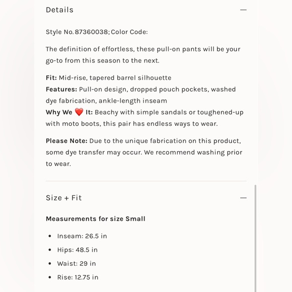 NWOT Free People High Road pull on barrel pants walnut linen blend medium - Picture 5 of 7